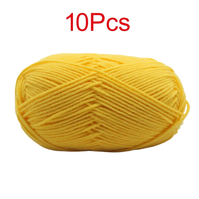 10 Pieces Multi Color Cotton Knitting Yarn Soft Warm Crocheting Yarn for Hand Knit Sweaters Hats Scarves Blankets Amigurumi