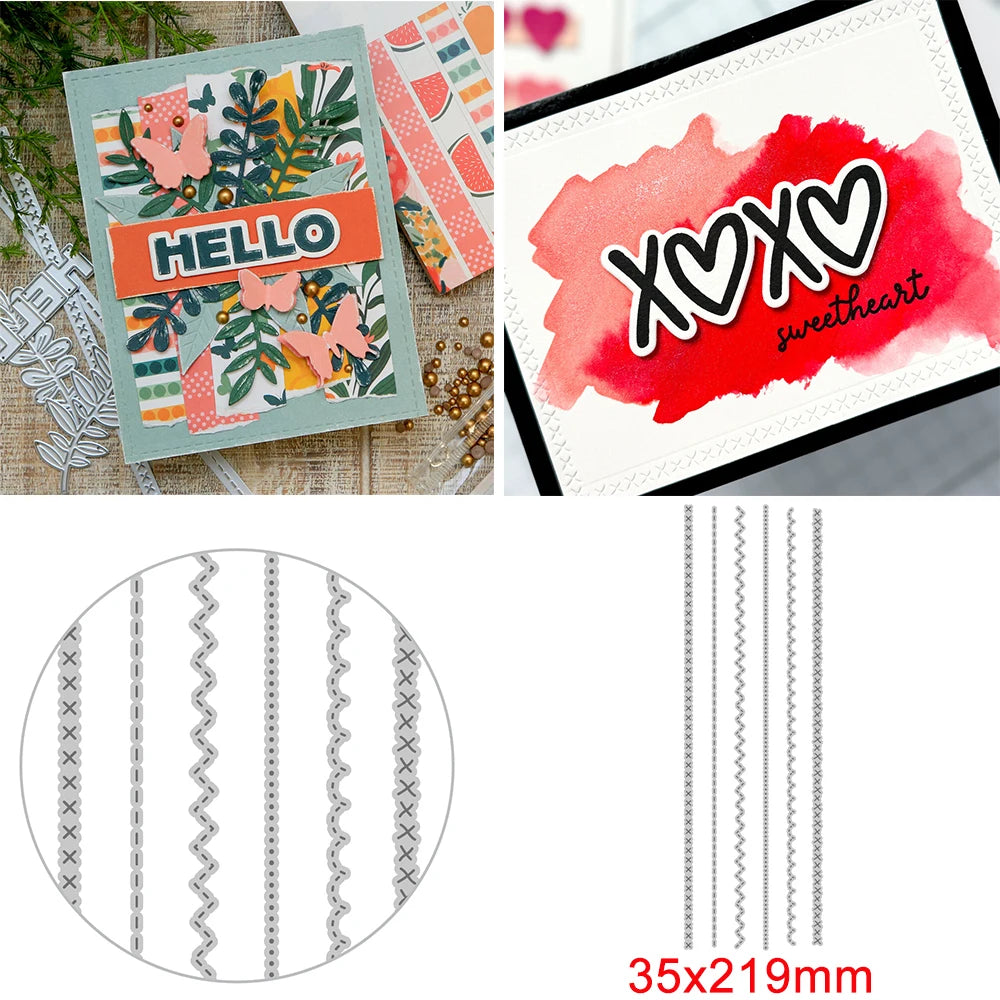 Wavy Sun Bold Curves Metal Cutting Dies Balloon Arched Stacked Pocket Book Frame Die Cut Set for DIY Scrapbooking Crafts