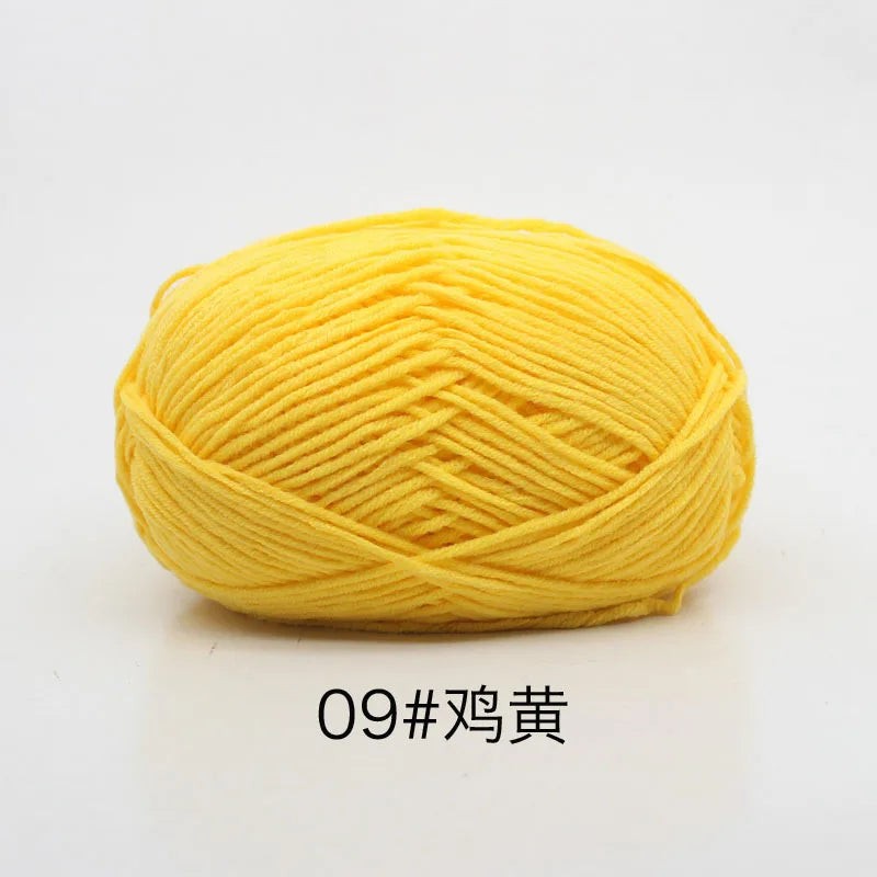 4ply Milk Cotton Knitting Yarn Set for Crochet Crafts and DIY Projects