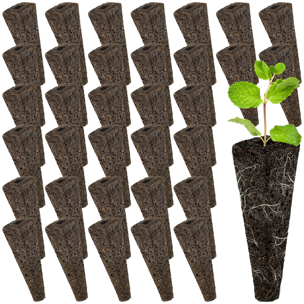 50/100 Pack Seed Grow Sponges Hydroponics Starter Replacement Root Growth Sponges Gardening Pod Garden Planting Accessories