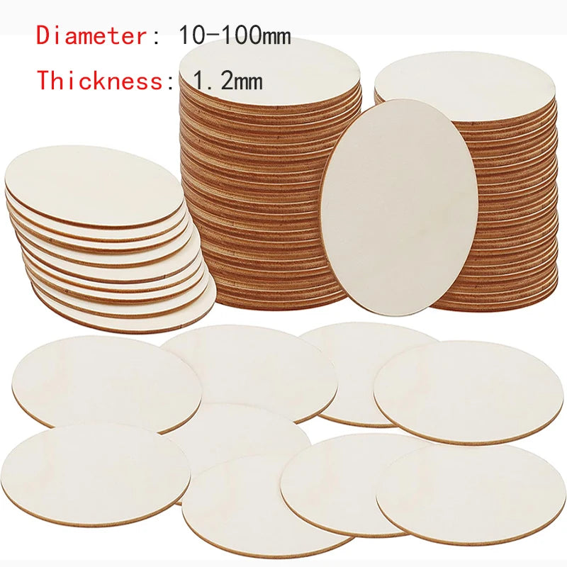 Diameter   Circles Discs for DIY Wood Craft Painting Christmas Ornament Decoration