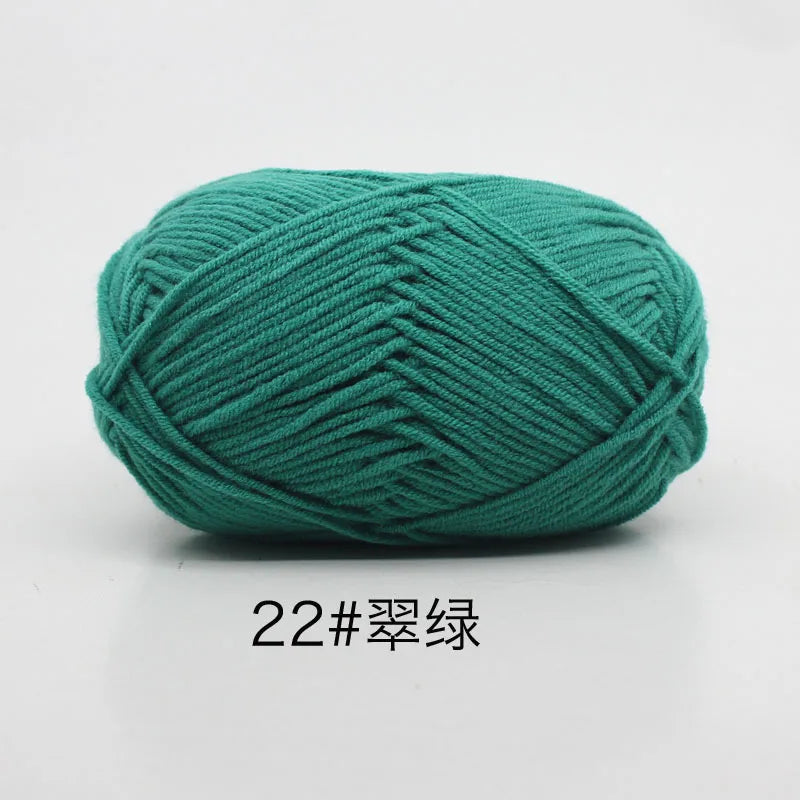 4ply Milk Cotton Knitting Yarn Set for Crochet Crafts and DIY Projects