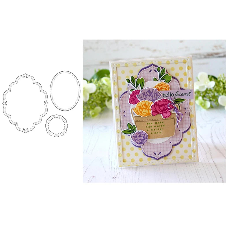 Flower Love Hug Metal Cutting Dies DIY Scrapbooking Silicone Stamp Metal Dies for Scrapbooking Album Paper Greeting Card Making