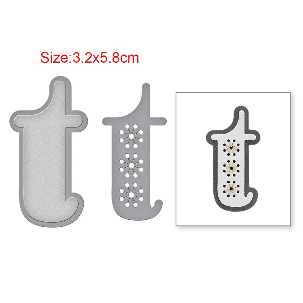 Stitched Alphabet Metal Cutting Dies Stitched Punctuation Symbols Numbers Die Cuts for DIY Scrapbooking Crafts Card Making