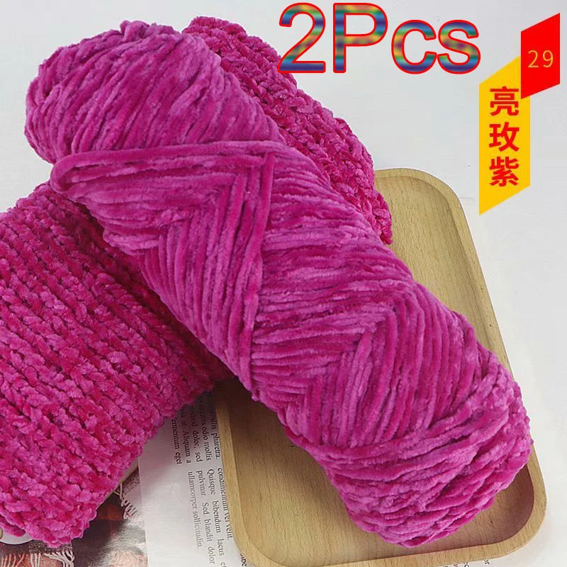 Chenille Velvet Yarn 100 Percent Polyester Amigurumi