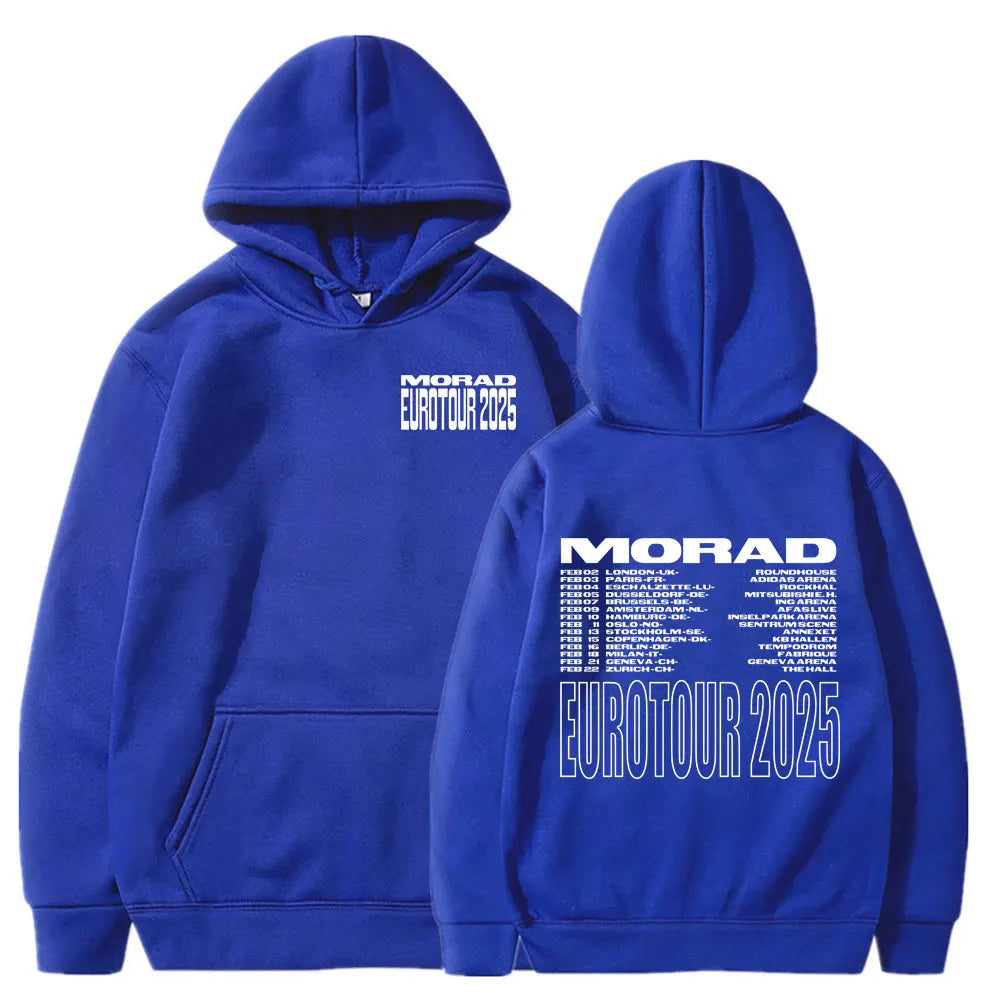 Rapper Morad 2025 Tour Hoodies Men's Women Harajuku Hip Hop Pop Music Street Sweatshirt Casual Oversized Pullovers Streetwear