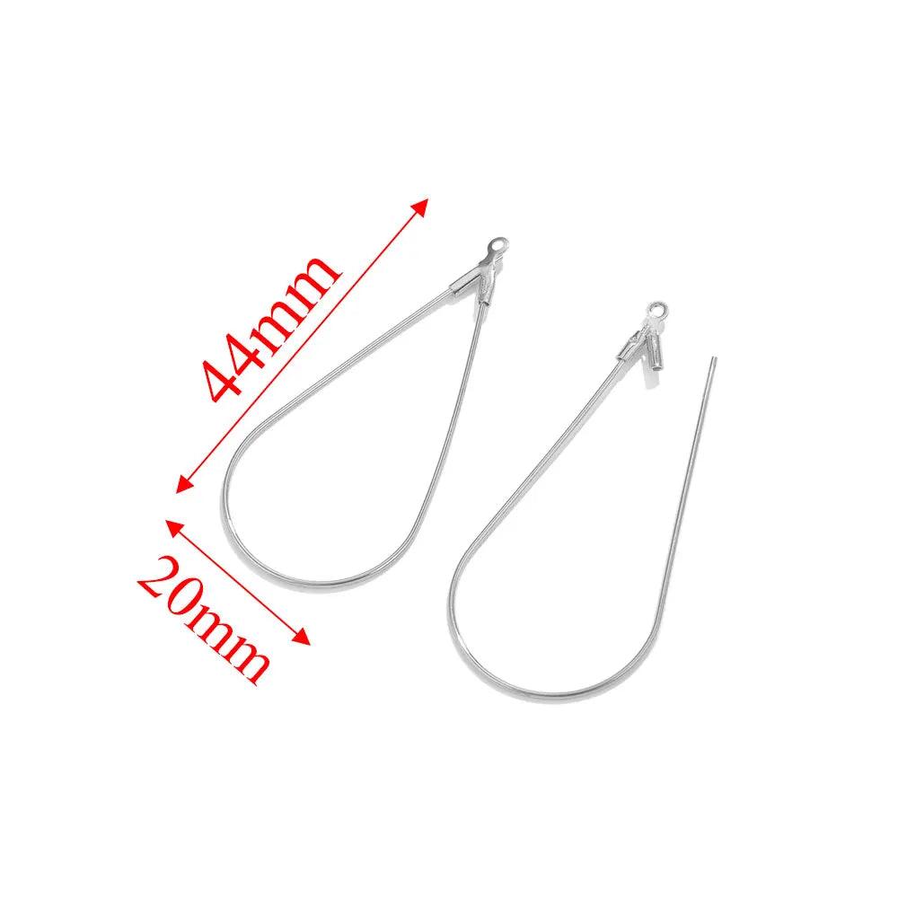 10pcs Copper Earring Hoops Teardrop Beading Hoop Earring For DIY Earring Making Supplies Jewelry Findings Accessories Parts Bulk