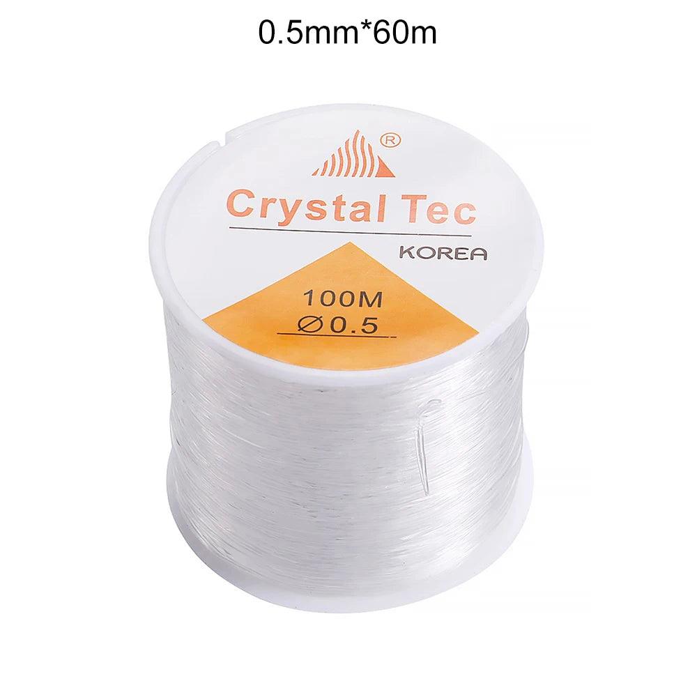 0.5-1.0mm Elastic Cord Beading Thread Stretch String Fibre Crafting Line For Jewelry Making DIY Seed Beads Pony Beads Bracelets