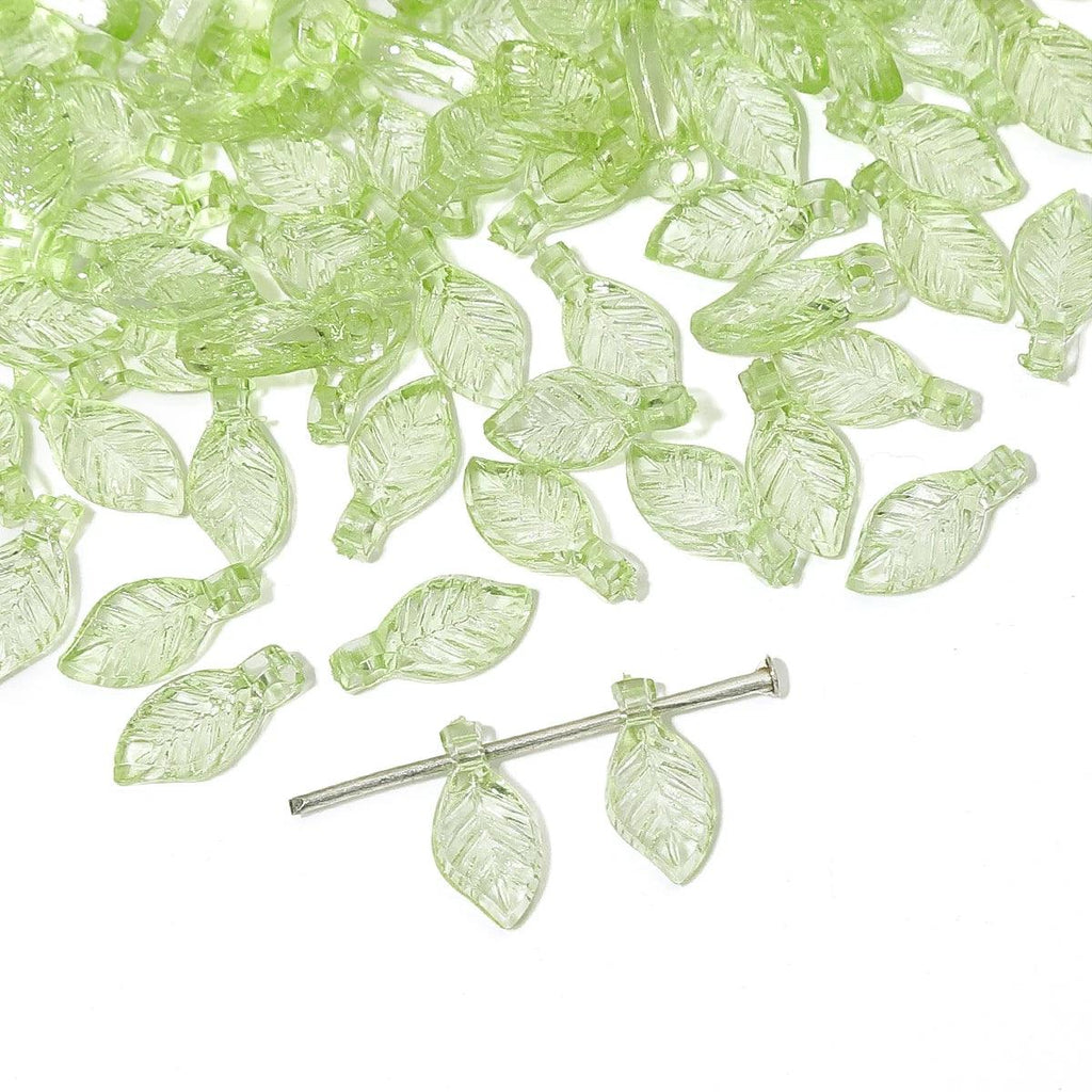 10/50Pcs Acrylic Mini Tree Leaf Beads Unique Loose Beads Handmade DIY Making Jewelry Earrings Necklace Accessories Materials