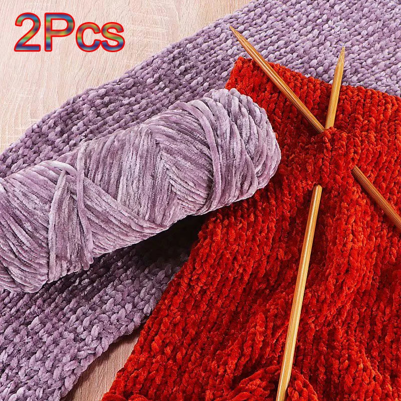 Chenille Velvet Yarn 100 Percent Polyester Amigurumi