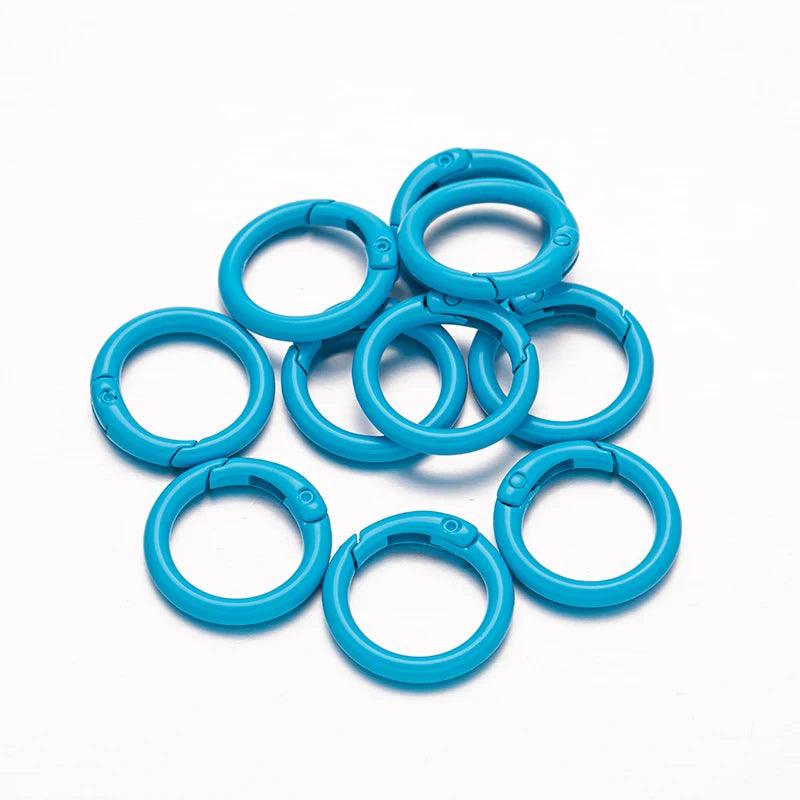 5Pcs/lot Metal O Ring Spring Clasps Openable Round Carabiner Keychain Bag Clips Hook Dog Chain Buckles Connector For DIY Jewelry