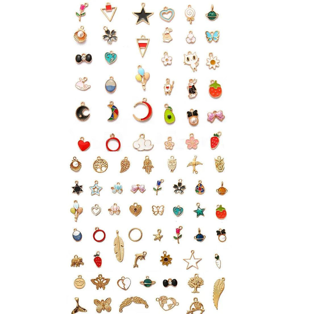 20pcs Drip Oil Alloy Small Pendant Mixed DIY Handmade Necklace Earrings Accessories Bracelet Pendant Materials Accessories