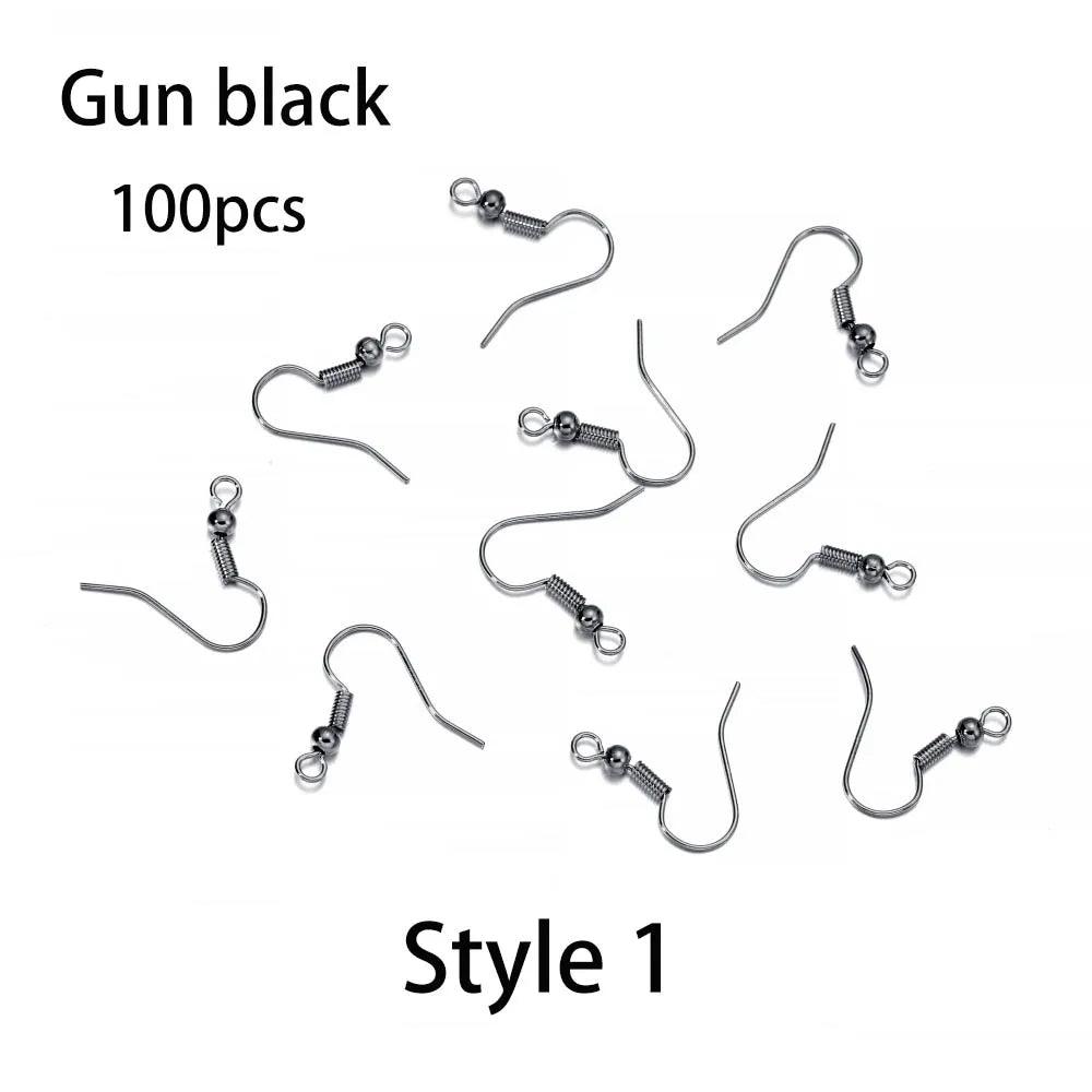 20-100pcs French Earrings Clasps Hooks Fittings DIY Jewelry Making Iron Hook Earwire Earring Findings Supplies