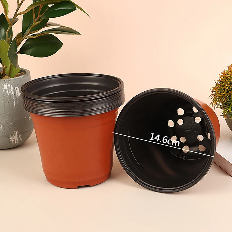 10Pcs Plastic Plant Pots Flowerpot Cultivation For Succulent Plant Small Flowerpot Simple Planting Seedling Pot