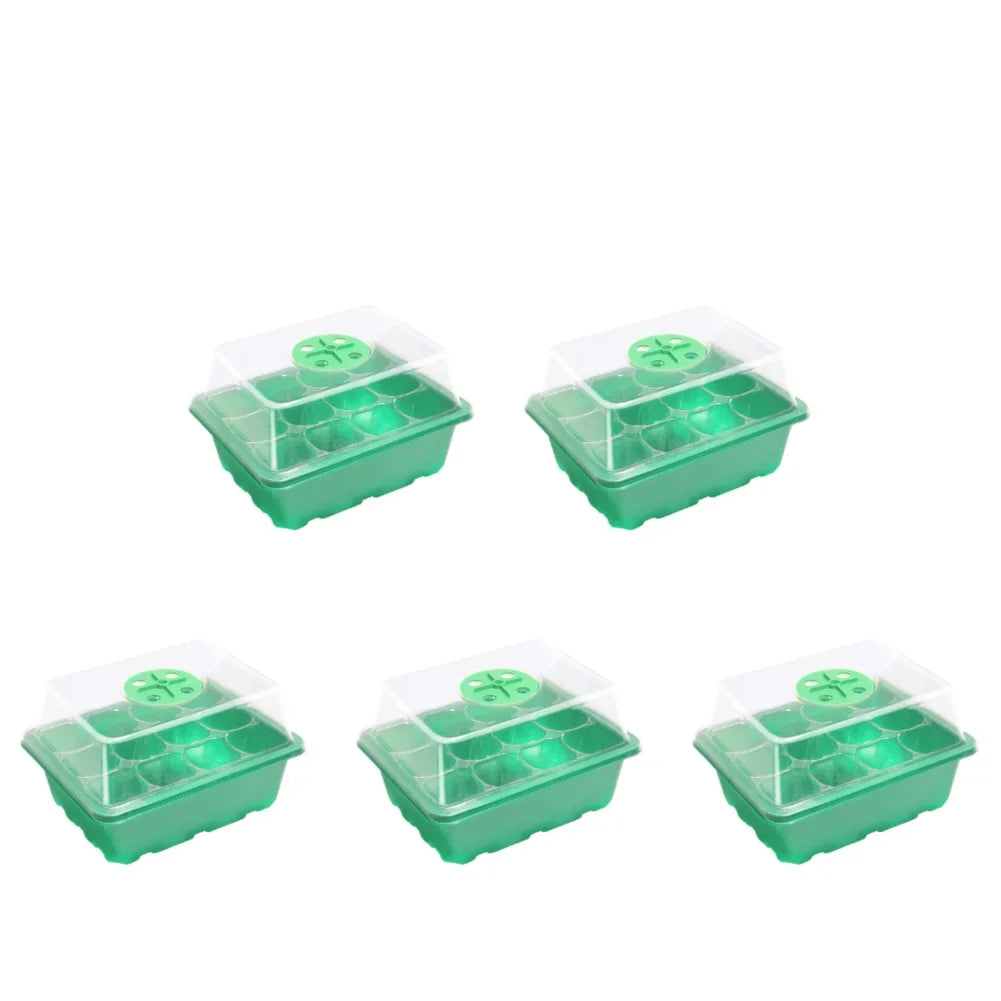 1-5Pcs 12 Hole Seedling Trays Plastics Plant Pots Grow Box for Hydroponics Growing System Indoors Gardening Sowing Tray Tools