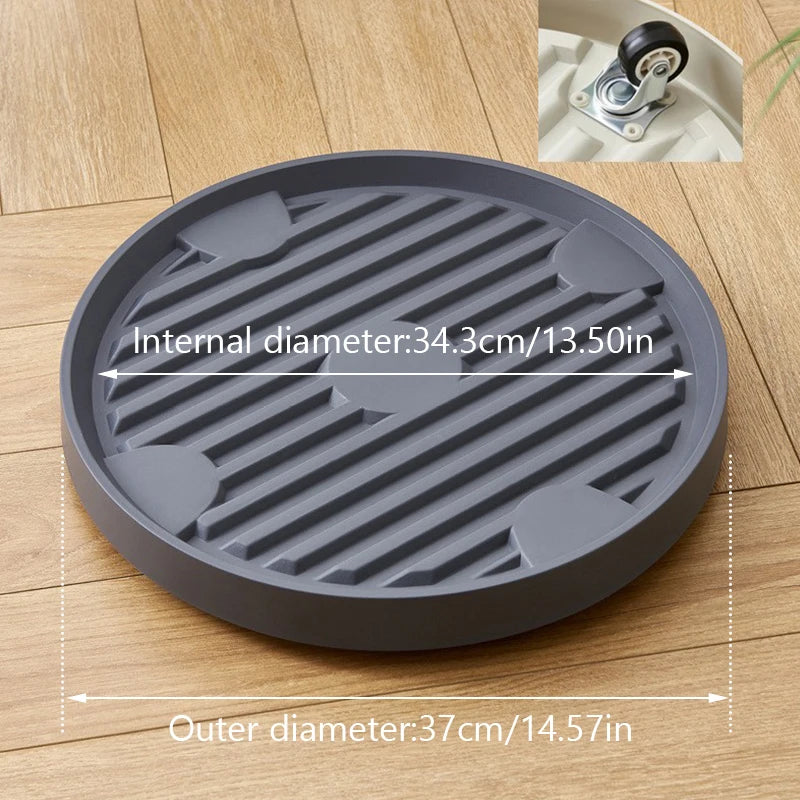 Removable Flower Pot Tray With Wheels Round Movable Planter Dolly Trolley Pallet Outdoor Indoor Tree Flower Plants Planter Stand