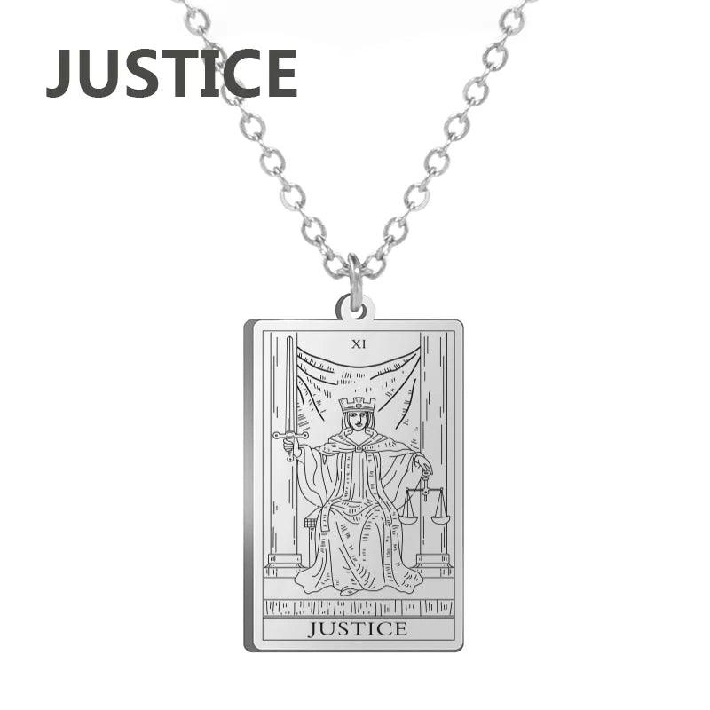 Stainless steel Cassic Tarot Pendant Necklace Major Cigano fortune Telling Necklace Star/Moon/Death Symbol Pendant Accessory