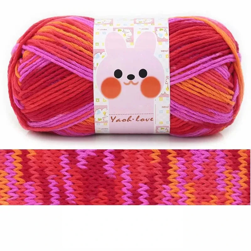 Milk Cotton Thick Yarn 170M Roll 100G For Hand Knitting