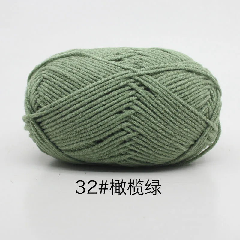 4ply Milk Cotton Knitting Yarn Set for Crochet Crafts and DIY Projects