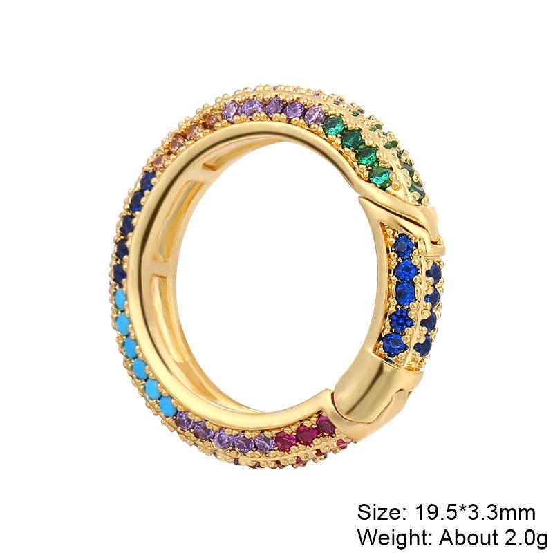 Juya 18K Real Gold Plated Decoration Oval Round Carabiner Lobster Clasp Accessories For DIY Luxury Handicraft Jewelry Making