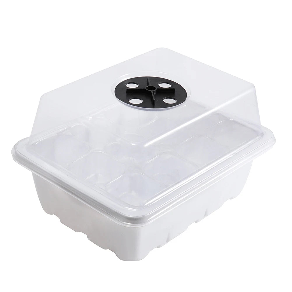 12 Holes Seedling Starter Trays Reusable Greenhouse Seeding Germination Kit for Seed Growing Garden Nursery Pot For Seedlings