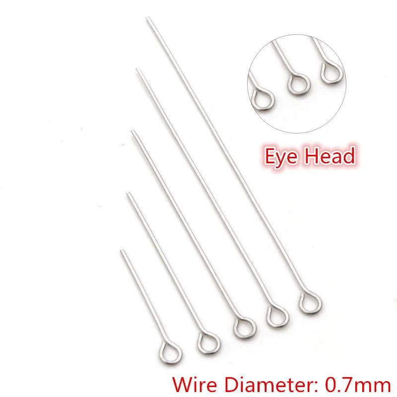 No Fade 100pcs/Lot 20-70 mm 316 Stainless Steel Ball Pins Findings Ball Head Pins For Jewelry Making DIY Supplies Accessories