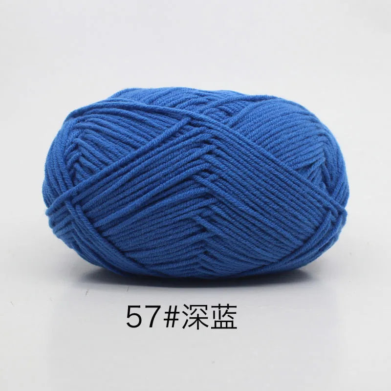 4ply Milk Cotton Knitting Yarn Set for Crochet Crafts and DIY Projects