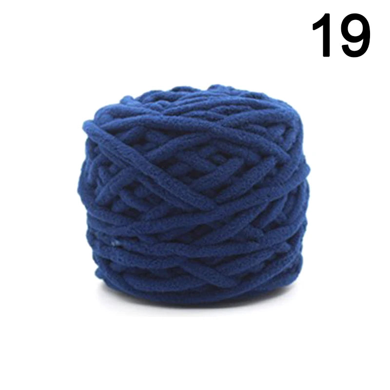 100g Chenille Knitting Chunky Yarn Soft Thick Ice Strip Line Hand Crochet Weaving Scarf Blanket Thread
