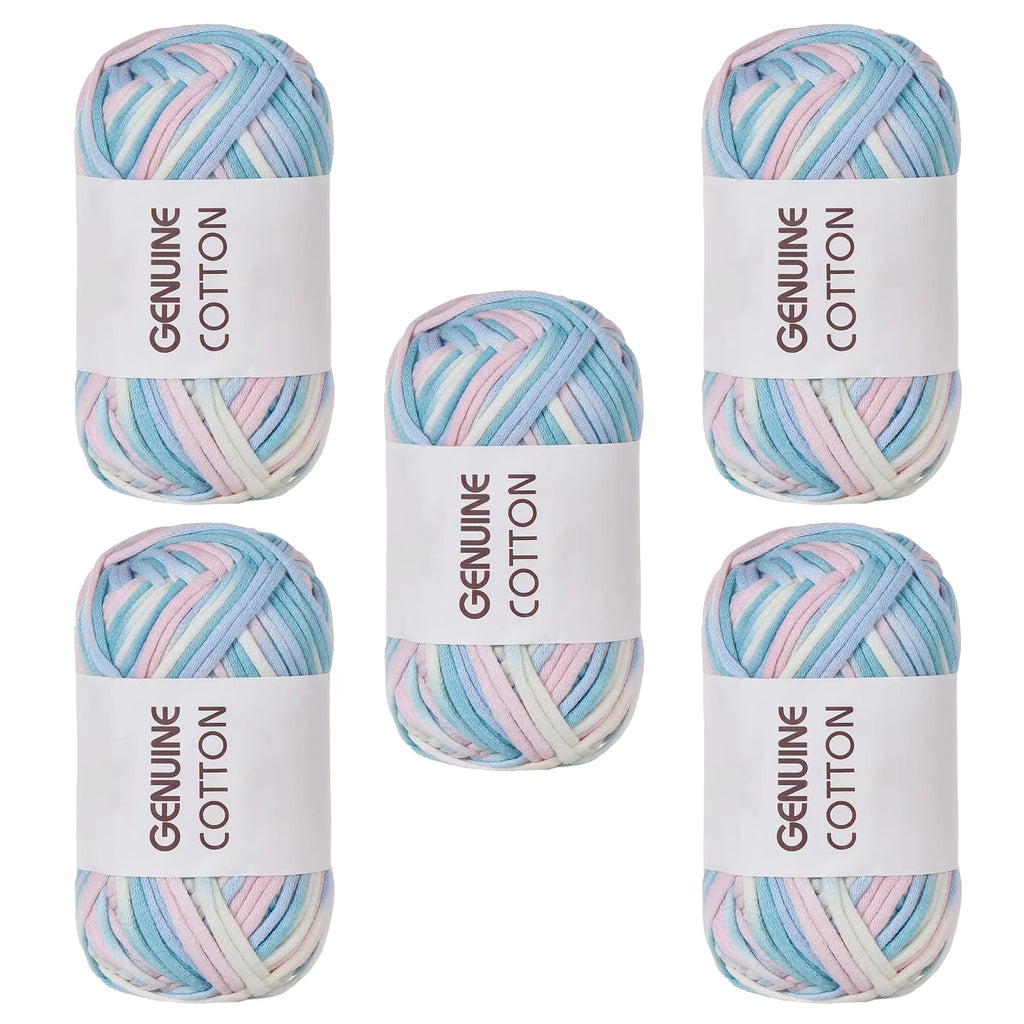 10 Pieces 50g Genuine Cotton Yarn for Beginner Crochet Easy Hand Knitting Weaving DIY Scarves Blankets Hats
