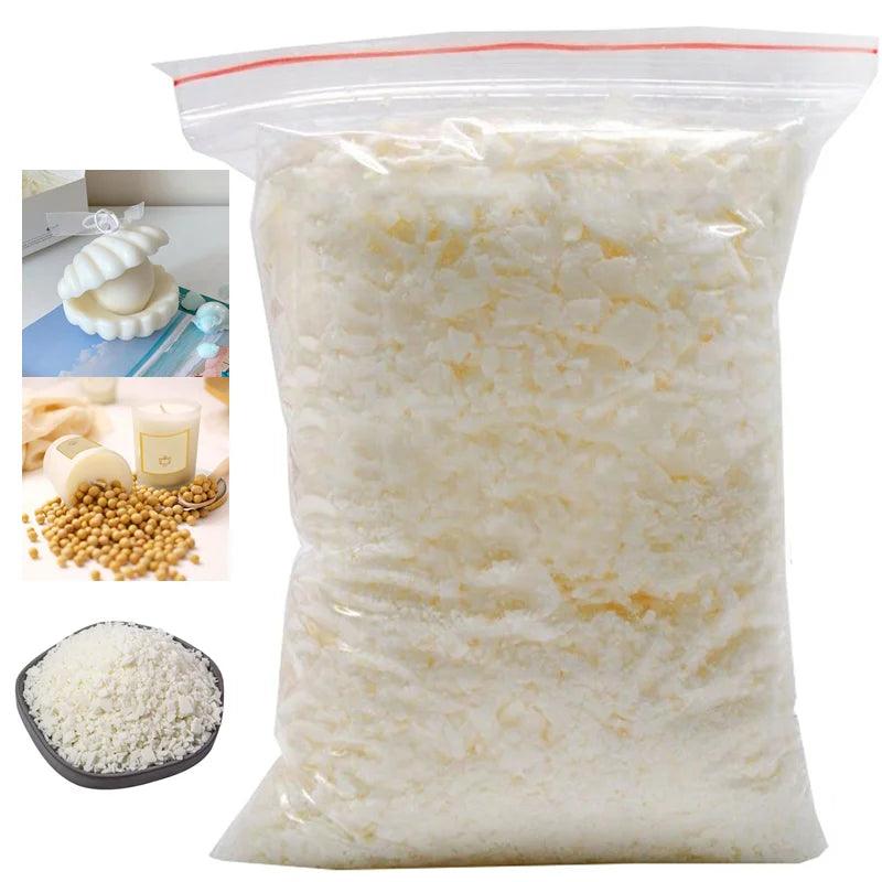 0.5/1KG Natural Soy Wax Candle Raw Handmade Wax Candle Making Supplies 100% Additive Free DIY Candle Making Supplies - Winord