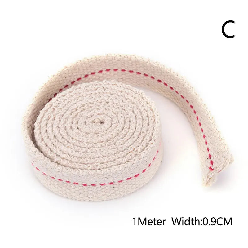 New Arrive DIY Accessory Material 1/1.5M Strong Flat Cotton Wick Core For Kerosene Burner Stove Lighting Lantern Oil Lamp Making