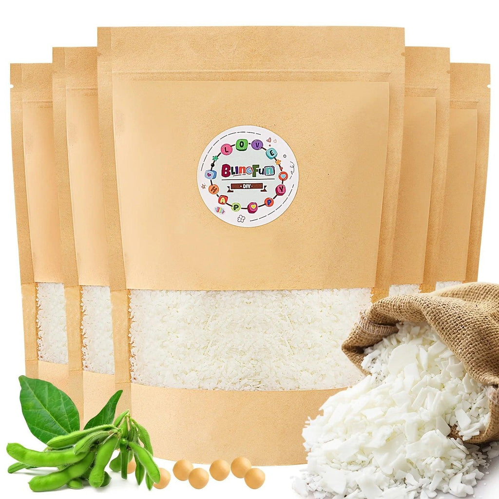 BlingFun 1/2/5LB Soy Wax/White Beeswax, 100% No Harmful Additives Candle Wax , For Making Scented Candles and Wax Crafts Product