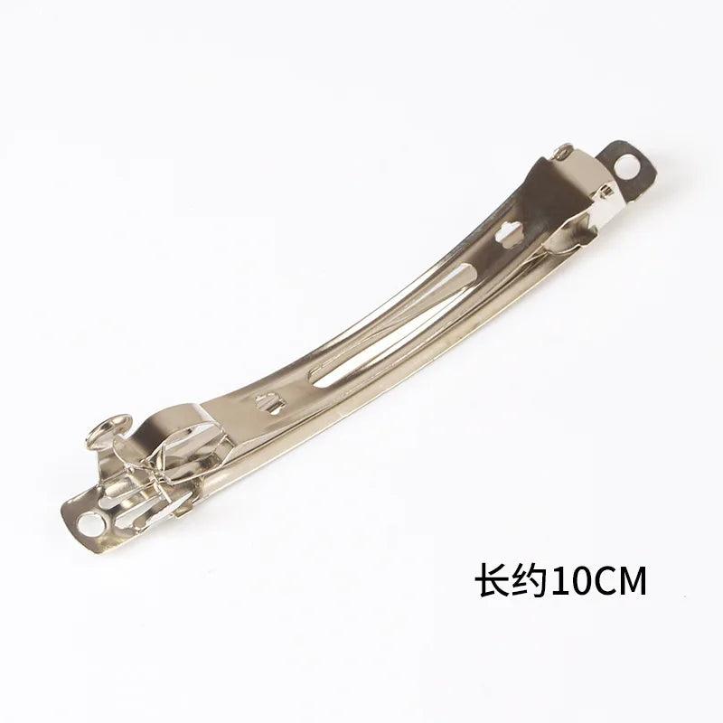 20pcs/lot Rhodium Color Metal French Barrettes Hair Clip 4cm 5cm 6cm 8cm 10cm DIY Hair Bow Clips for DIY Hair Jewelry Findings