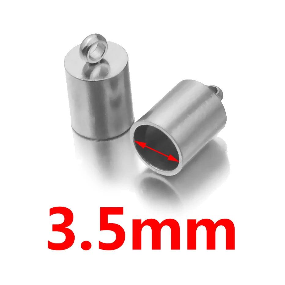 10pcs Stainless Steel Plated Gold Clasps Hooks Cords End Caps Cord for Jewelry Making Bracelet Necklace DIY Jewelry Findings