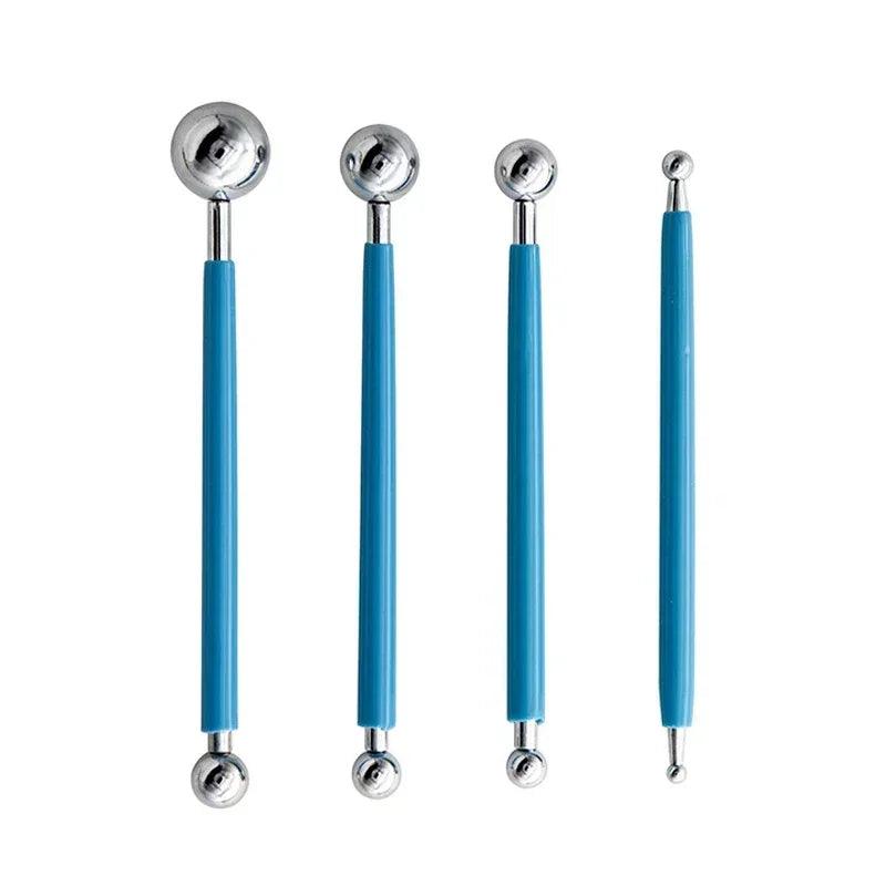 Stainless Steel Set Double-Ended Ball Shape Carving Molding Tool Sculpture Modeling Tools Polymer Clay Sculpting Tool