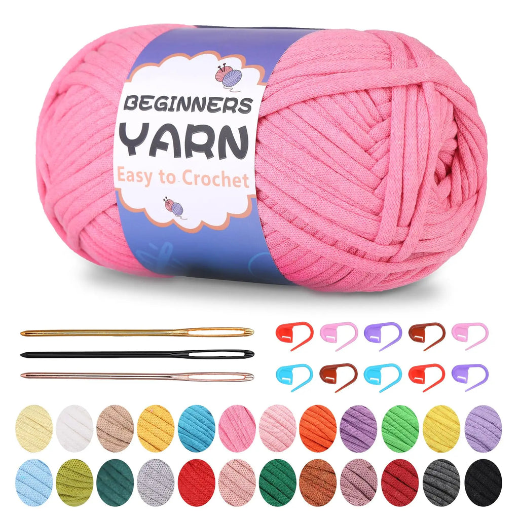 Fenrry 200g Crochet Yarn for Beginners with Stitch Markers