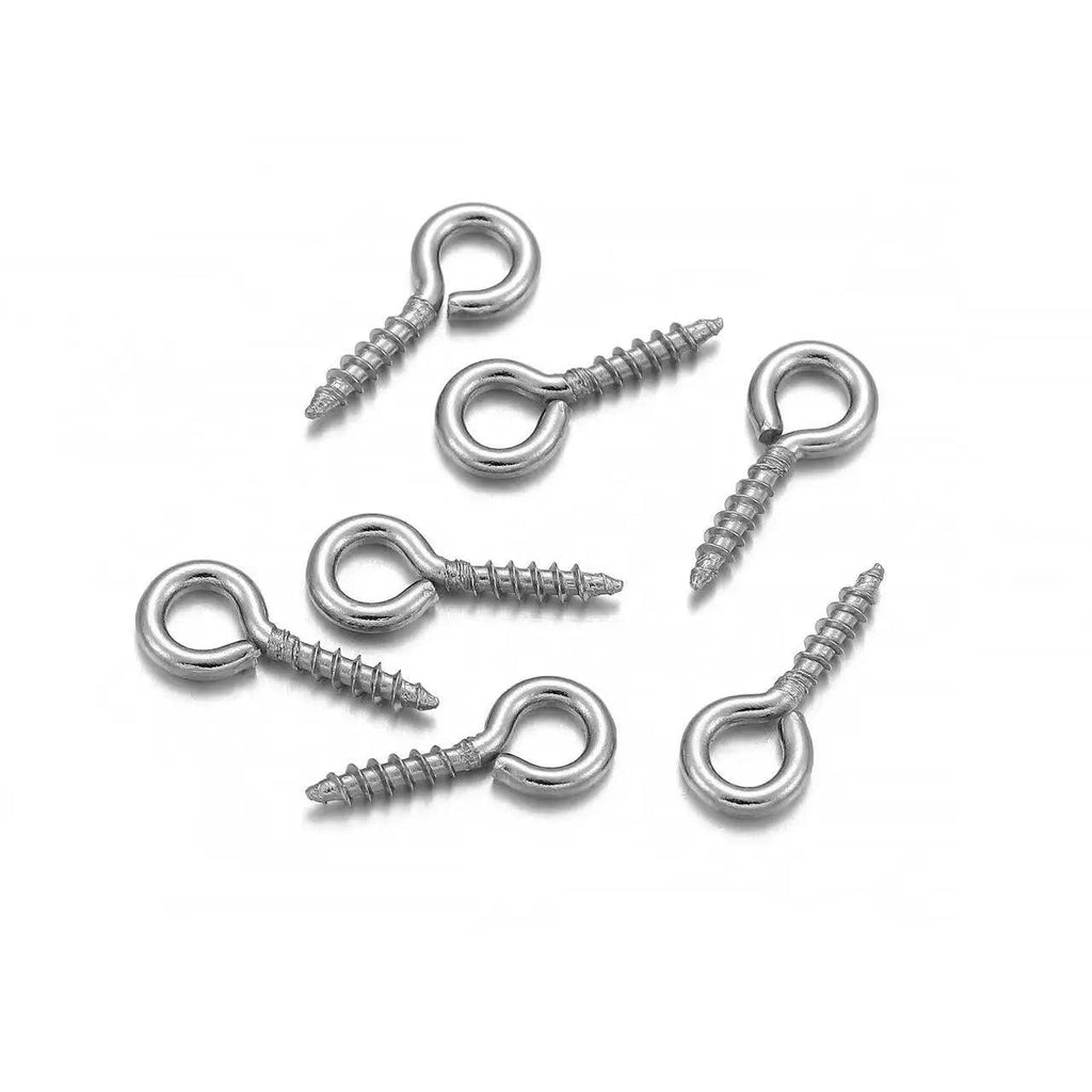 200PCS DIY Jewelry Findings Small Tiny Eyepins Hooks Eyelets Screw