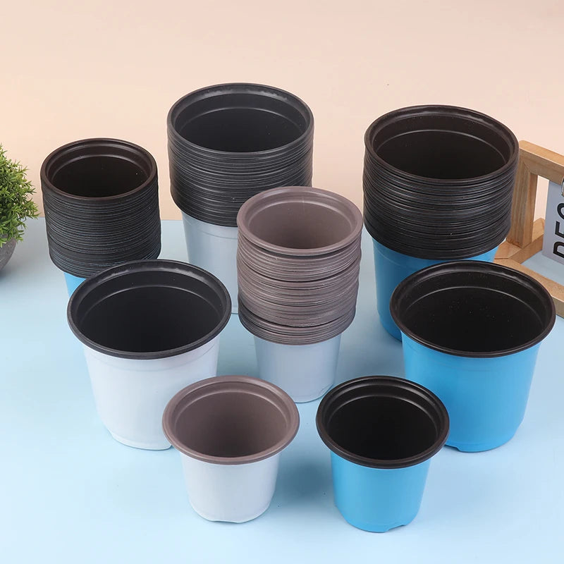 10 Pcs Two-color Thickened Plastic Seedling Pots Succulent Cultivation With Small Pots Simple Planting Seedling Pots
