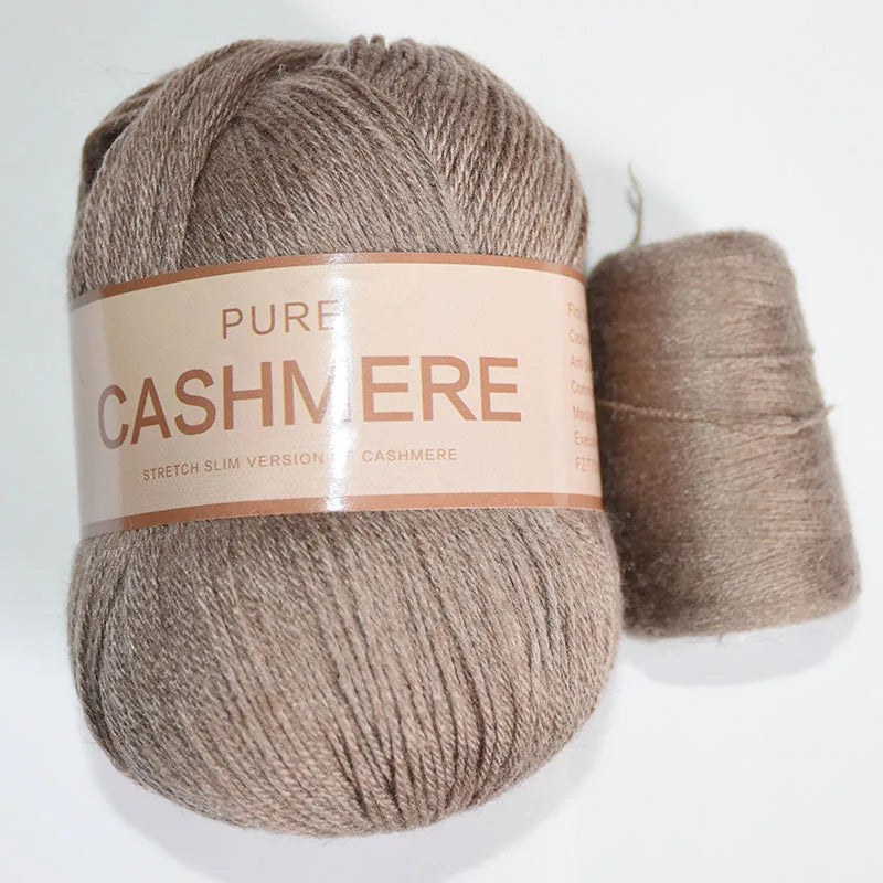 Pure Mongolian Cashmere Yarn for Crocheting 3-Ply Worsted Warm Soft Weaving Fuzzy Knitting Thread Pack of 5