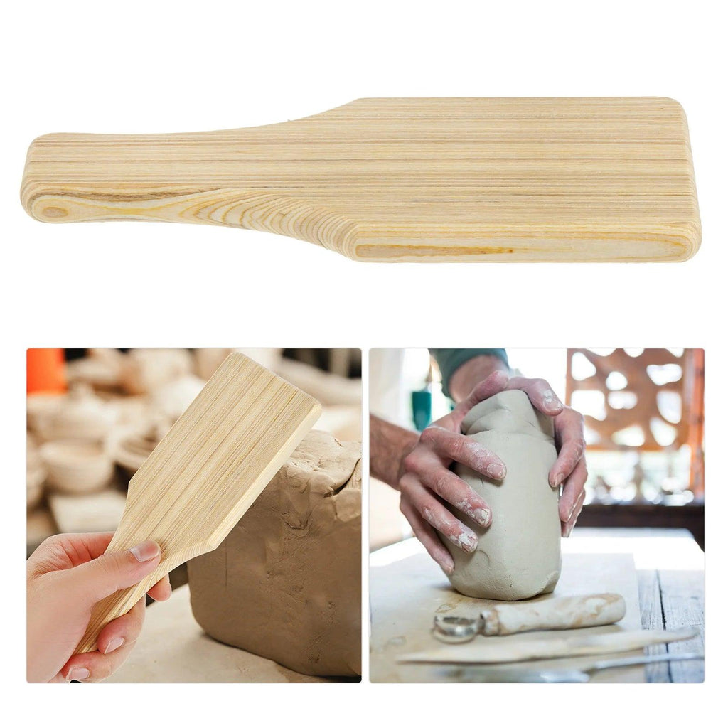 Wooden Mud Clay Paddle Tools Clay Modeling Board Smooth Clay Paddle Flat Board Sculpture Pad Clay Sculpture Tool Accessories (