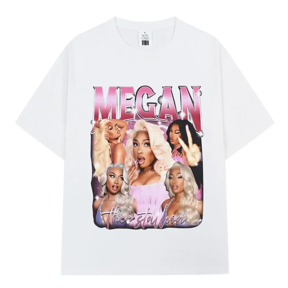 Megan Thee Stallion Hot Girl Summer Tour Graphic Print Cotton T Shirt for Women