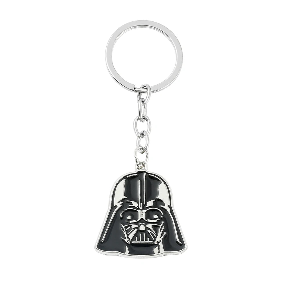 Movie Star Wars Keychain Darth Vader Metal Pendant Keyrings Hip Hop Jewelry for Men Car Knapsack Key Accessory