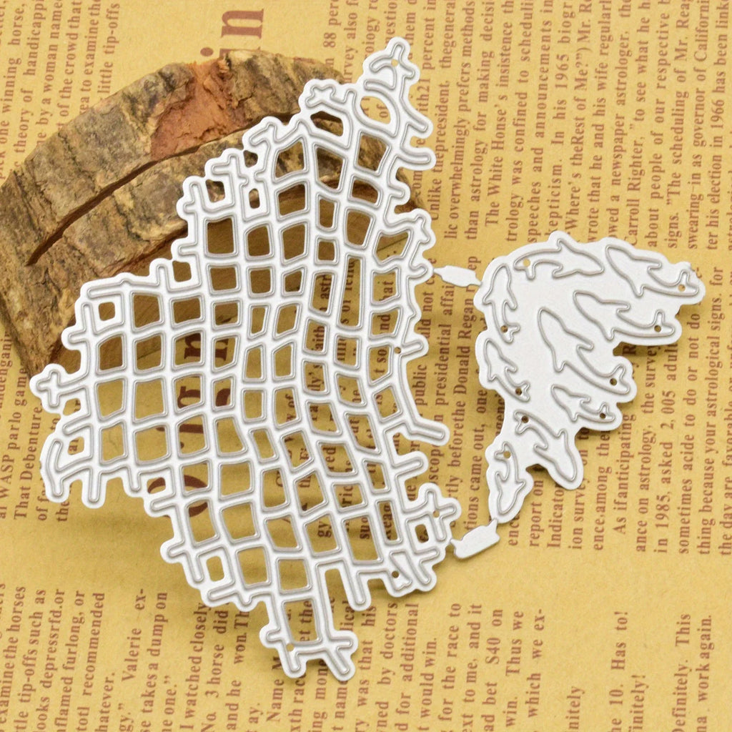 1 Piece Fishing Net Metal Cutting Dies for DIY Scrapbooking Album Gift Card Decoration Paper Craft