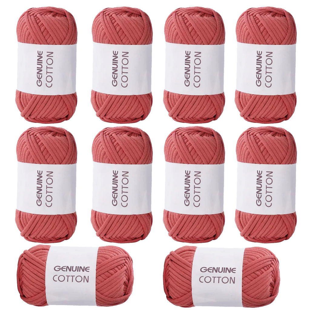 10 Pieces 50g Genuine Cotton Yarn for Beginner Crochet Easy Hand Knitting Weaving DIY Scarves Blankets Hats