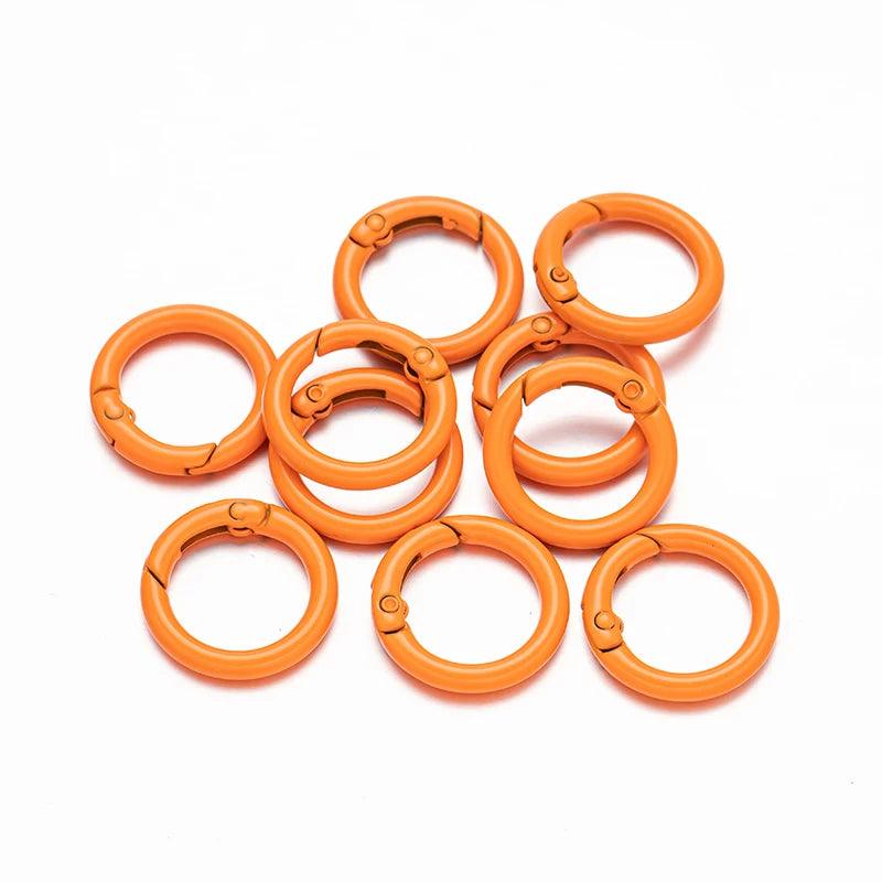 5Pcs/lot Metal O Ring Spring Clasps Openable Round Carabiner Keychain Bag Clips Hook Dog Chain Buckles Connector For DIY Jewelry