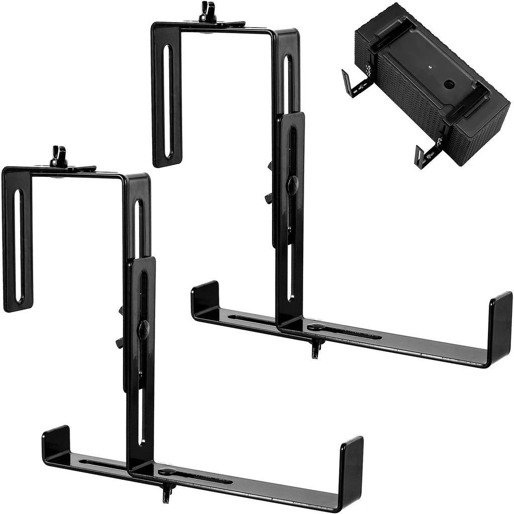 2Pcs Planter Box Bracket Adjustable Flower Box Holder Carbon Steel Window Planters Boxes Shelf Heavy Duty Planter Box Holder
