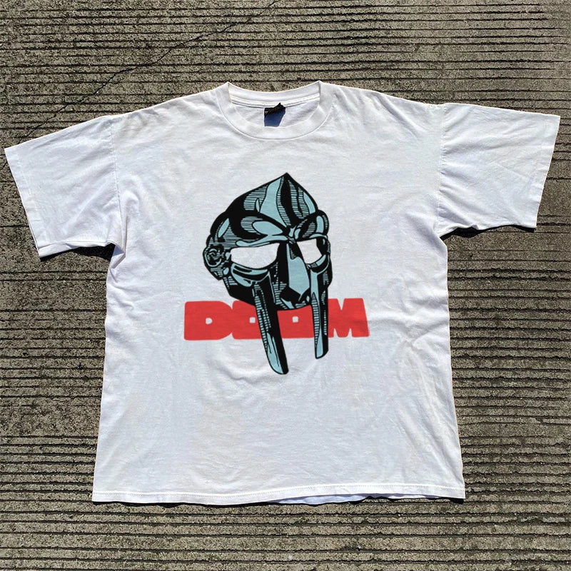 Meichao Hip Hop MF DOOM Vintage Casual Short Sleeve T Shirt for Men and Women