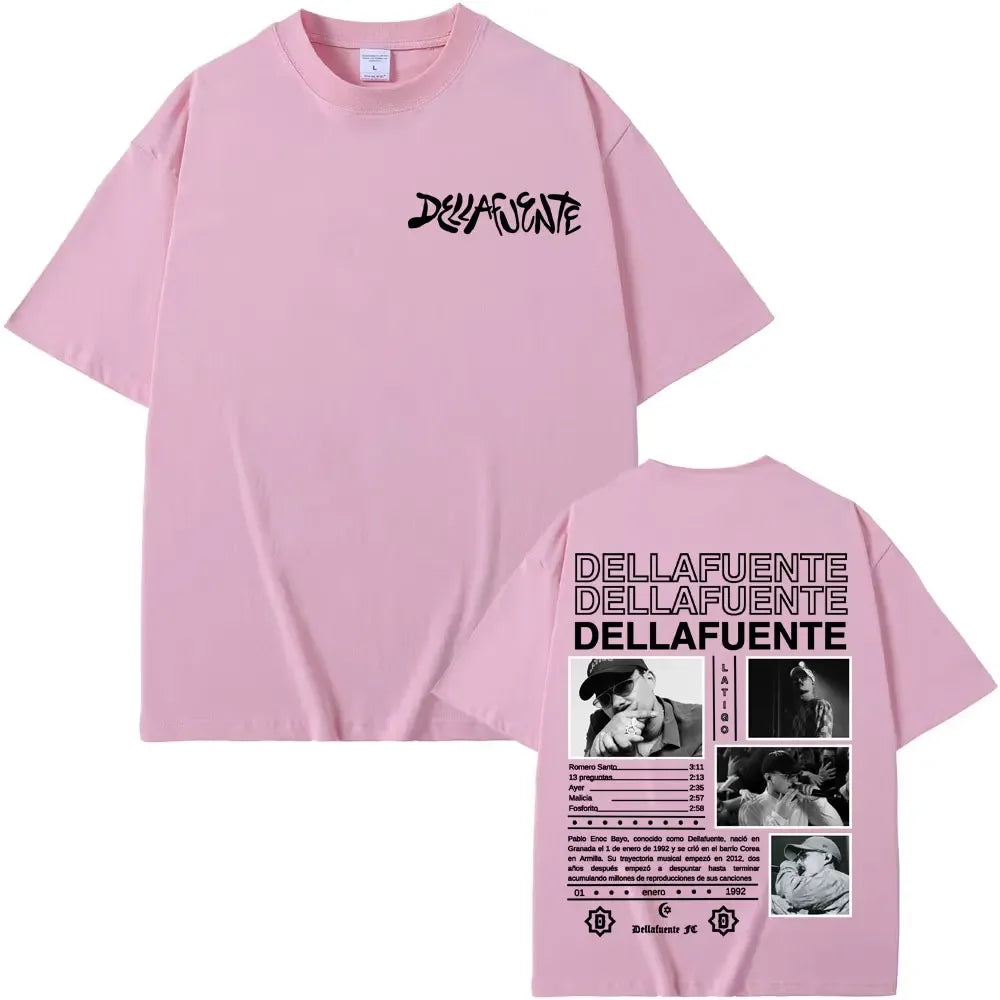 Dellafuente Tour T-Shirts for Men and Women in Harajuku Gothic Hip Hop Punk Style Casual Fashion