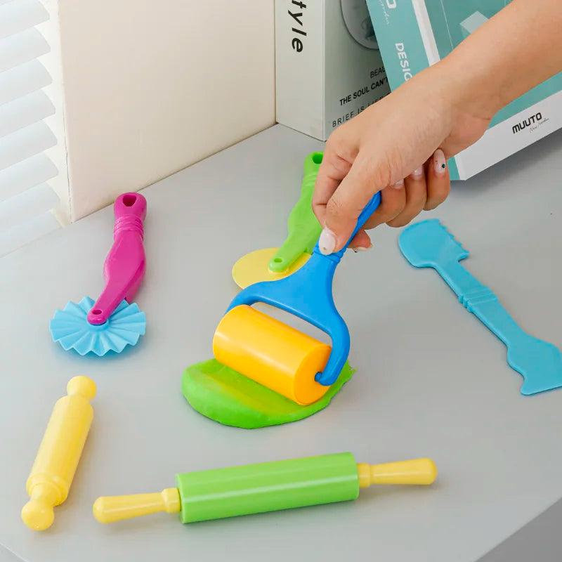6-Piece Colorful Clay Tool Dough Tool Rolling Clay Roll Knife Dough Mold Hob Craft Tool