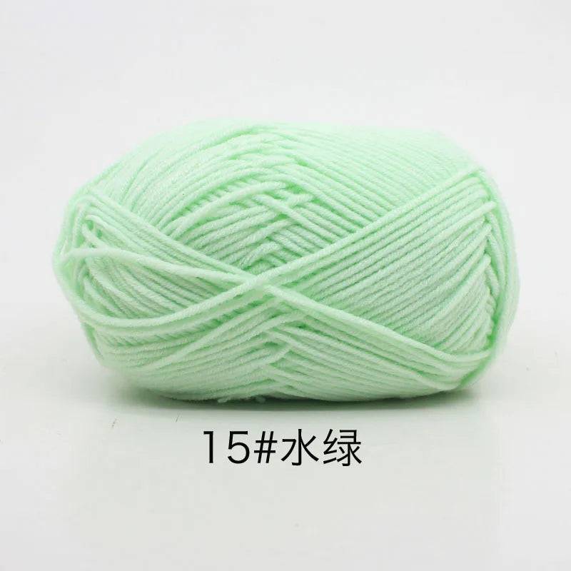 4ply Milk Cotton Knitting Yarn Set for Crochet Crafts and DIY Projects